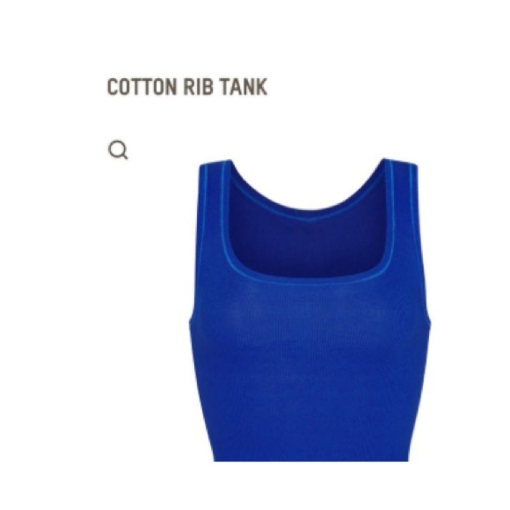 SKIMS brand new cotton rubbed tank (medium)